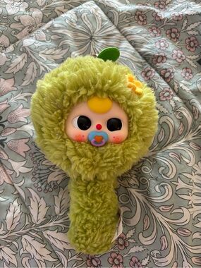 Baby Three Comb Your Hair series green apple plush hairbrush